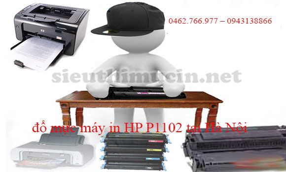 đổ mực máy in HP P1102 tại Hà Nội
